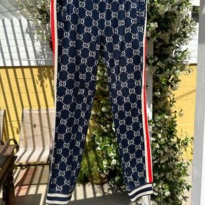 Gucci GG Jacquard Navy Jogging Pants